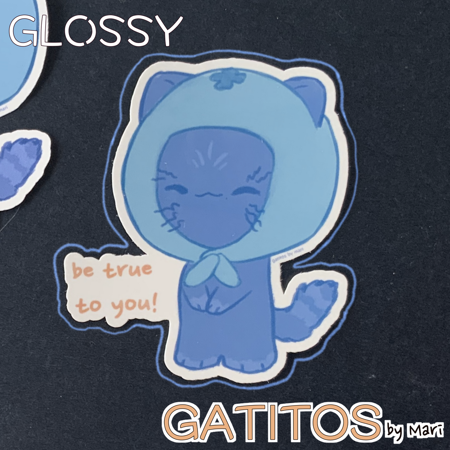 Sticker - Bluberi - be true to you! - Gatitos by Mari