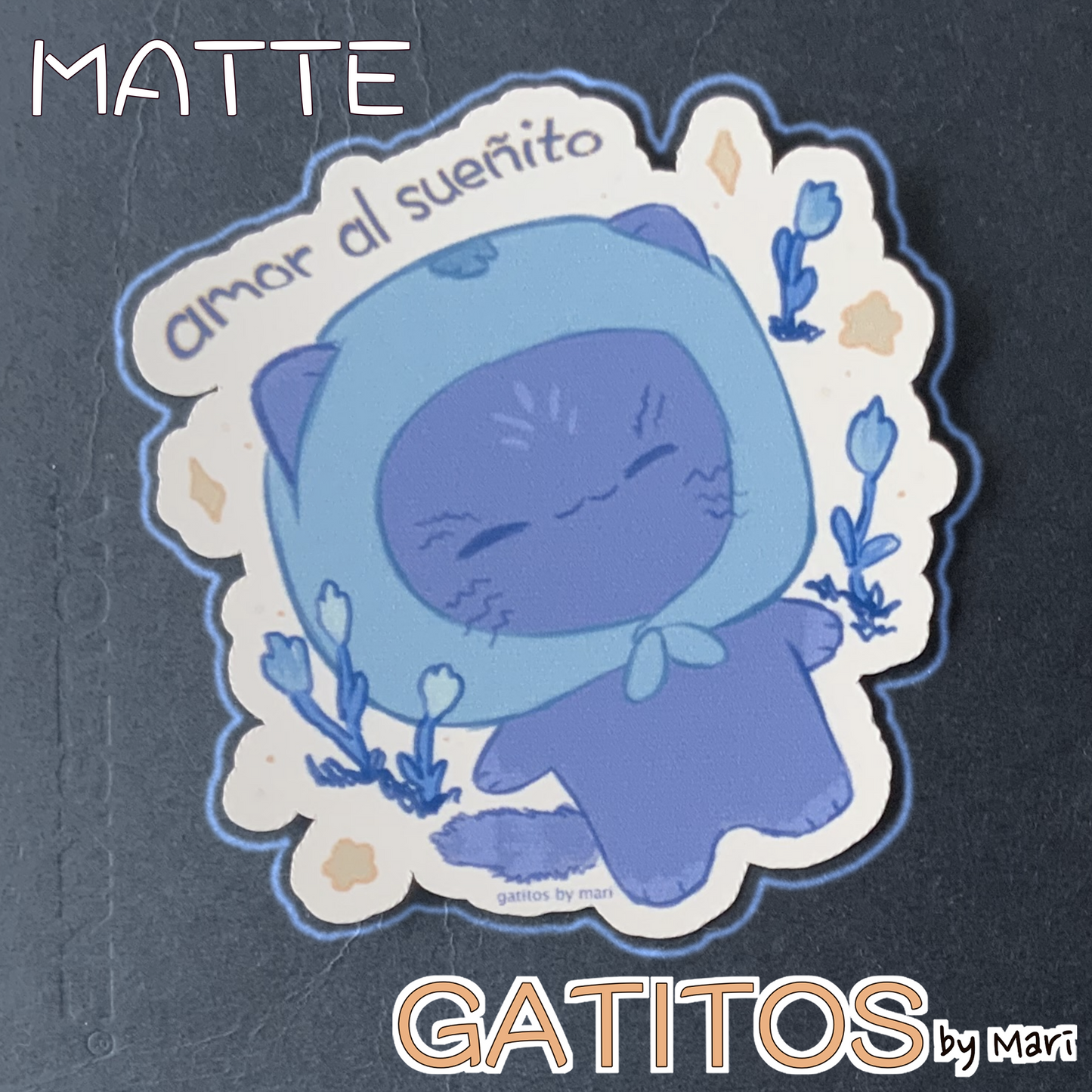 Sticker - Bluberi - amor al sueñito - Gatitos by Mari