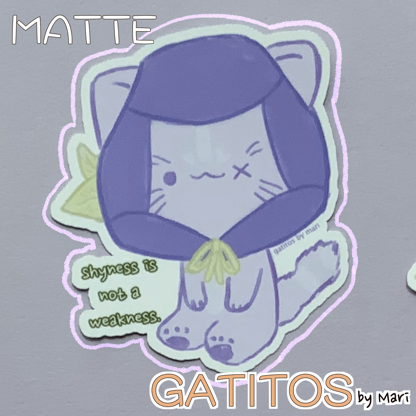 Sticker - Tulip - shyness is not weakness - Gatitos by Mari
