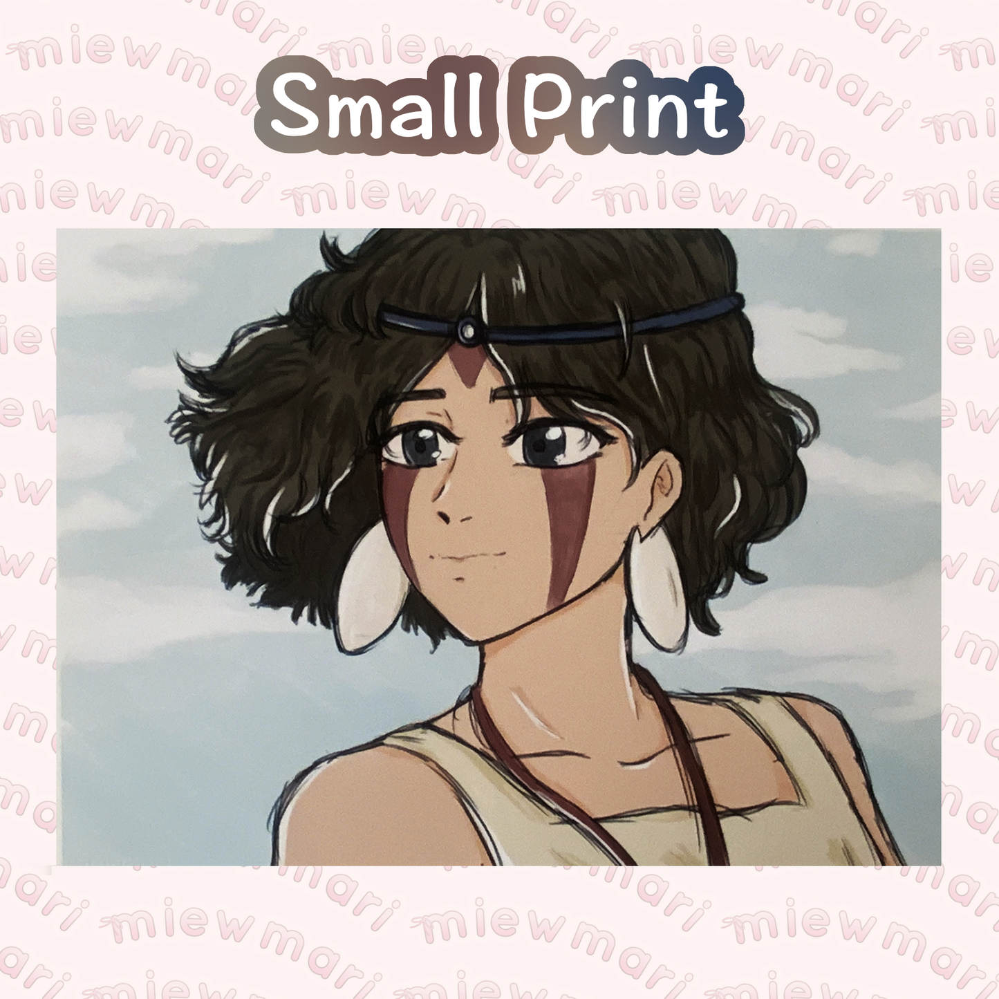 Princess Mononoke Fanart - Small Prints - San & Ashitaka
