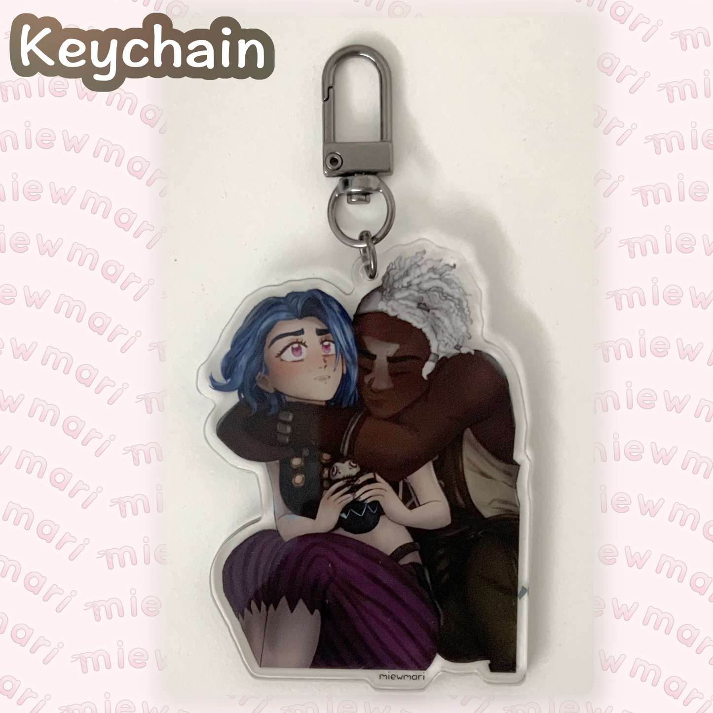 miewmari - Ekko and Jinx - keychain - fanart