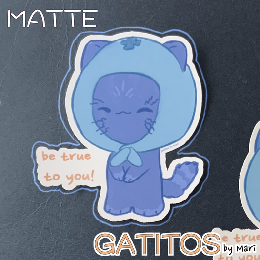 Sticker - Bluberi - be true to you! -  Gatitos by Mari