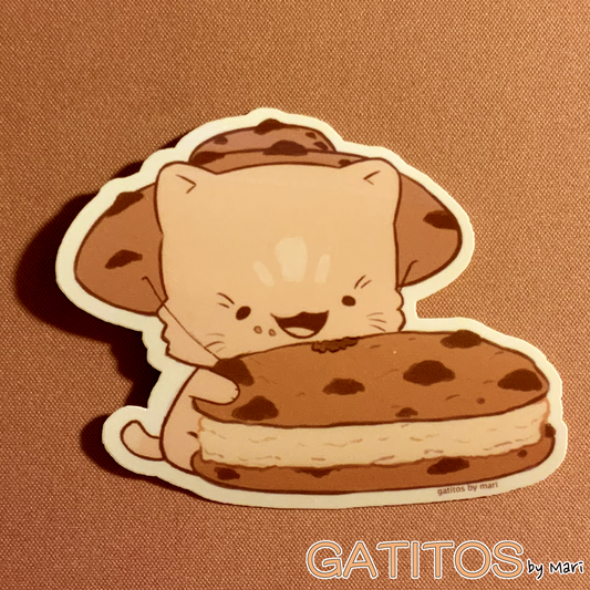 Sticker - Ice Cream Sandwich and Galletita -  Gatitos by Mari