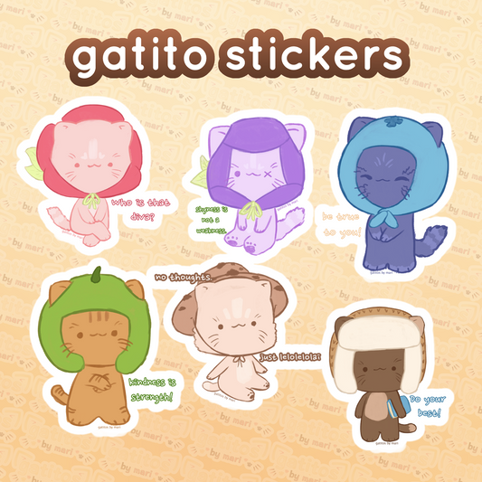 Stickers - Gatito Quotes Series 1 - Gatitos by Mari