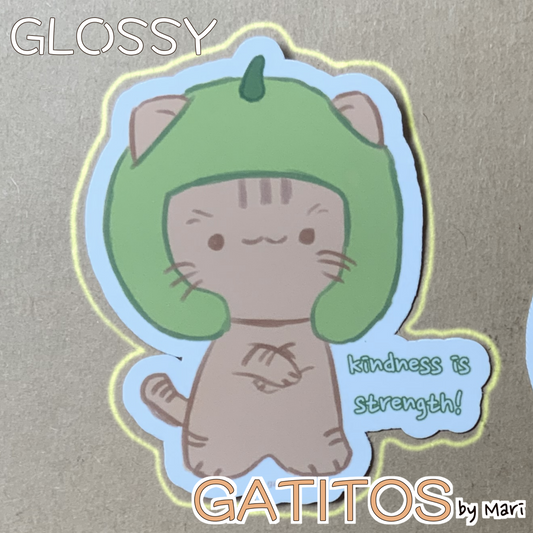 Sticker - Kenepa -  kindness is strength - Gatitos by Mari