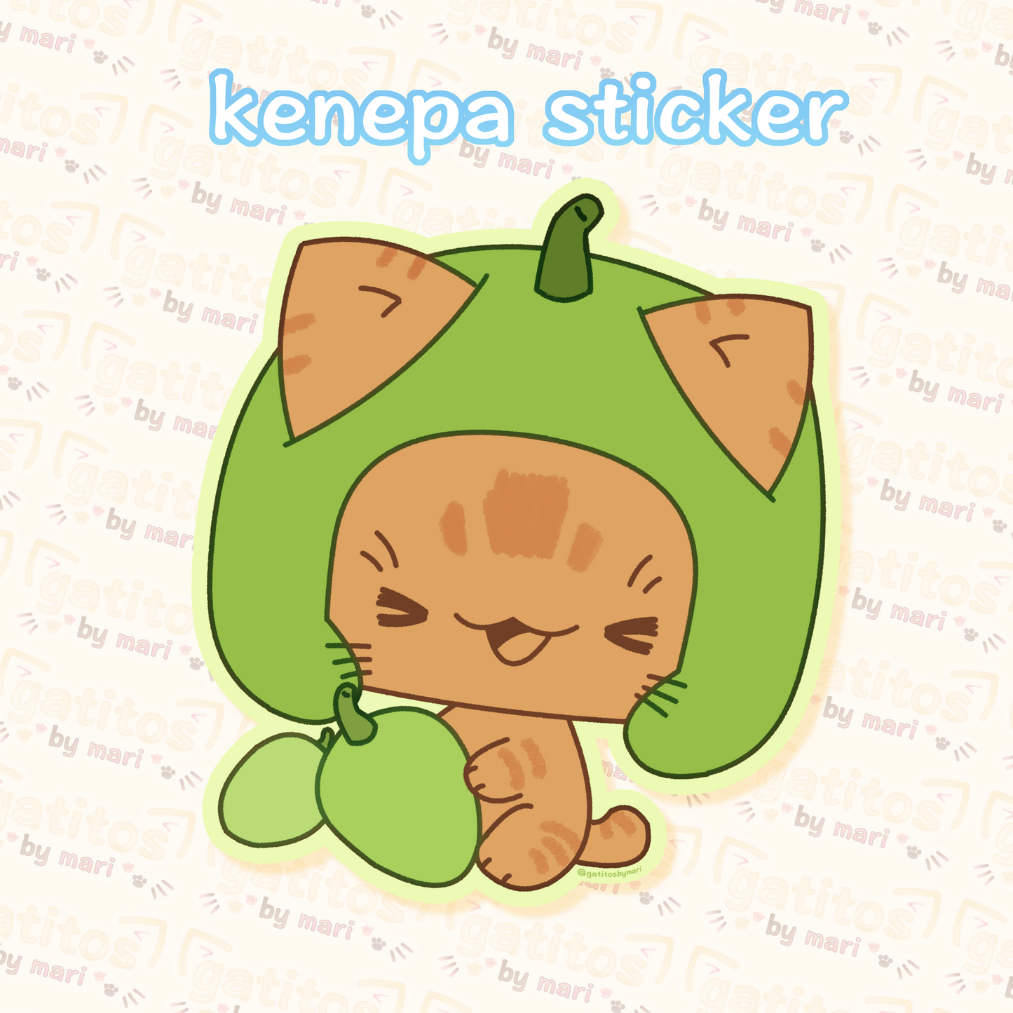 * ˚.🫧༘⋆ Sticker - Kenepa - sabe a quenepa - Gatitos by Mari