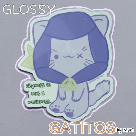 Sticker - Tulip - shyness is not weakness -  Gatitos by Mari
